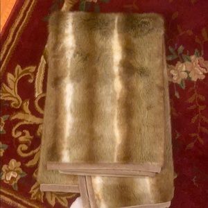 Faux fur Potter barn blanket